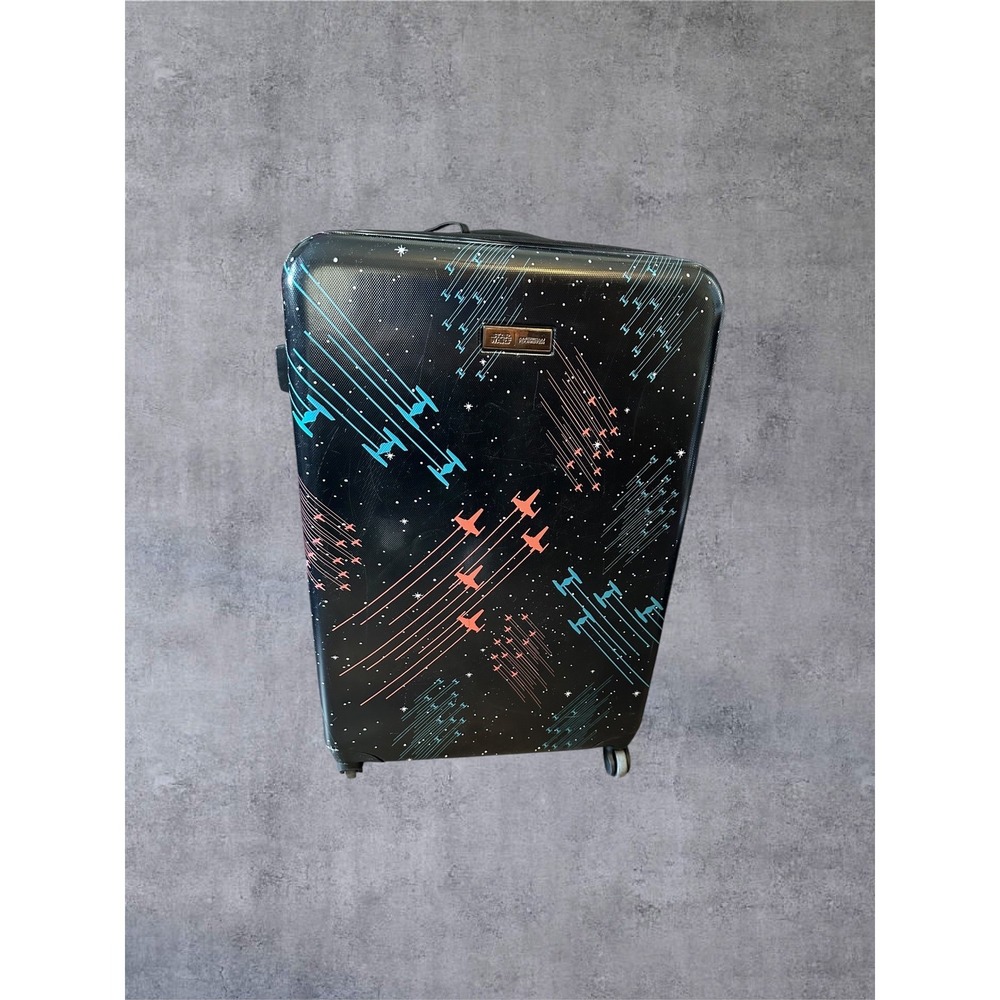 HTF Star Wars Hardside Spinner Wheel Luggage, Galaxy, Checked-Large 28-Inch